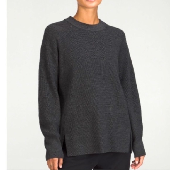 Lululemon athletica sweater Merino wool cotton NEW 6 ribbed blend crew neck - Picture 1 of 8